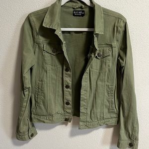 Green jean jacket